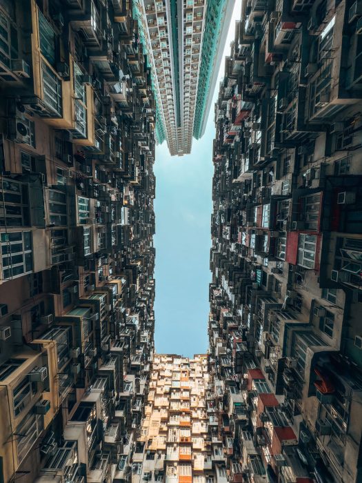 Incredibly compact apartment buildings, Montane Mansion, Monster Building, Hong Kong