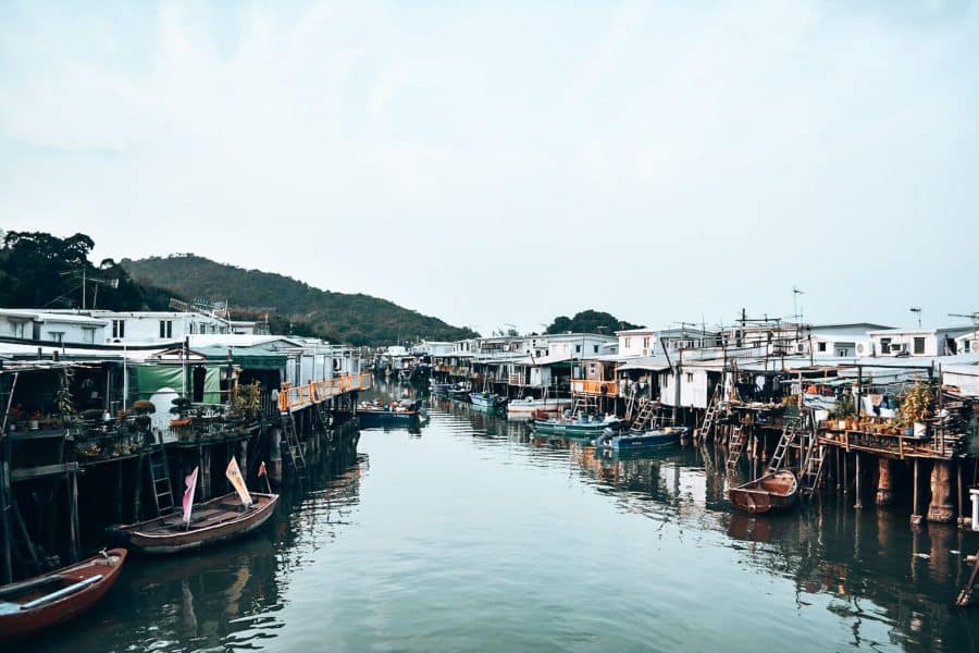 Houses on stilts over water at Tai O, Lantau Island, Hong Kong Itinerary