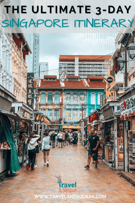 A pin on a 3-Day Singapore itinerary with an image of Chinatown