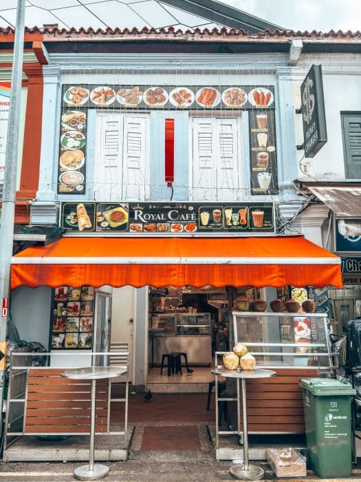 A restaurant in a traditional shophouse in Little India, 3-day Singapore itinerary