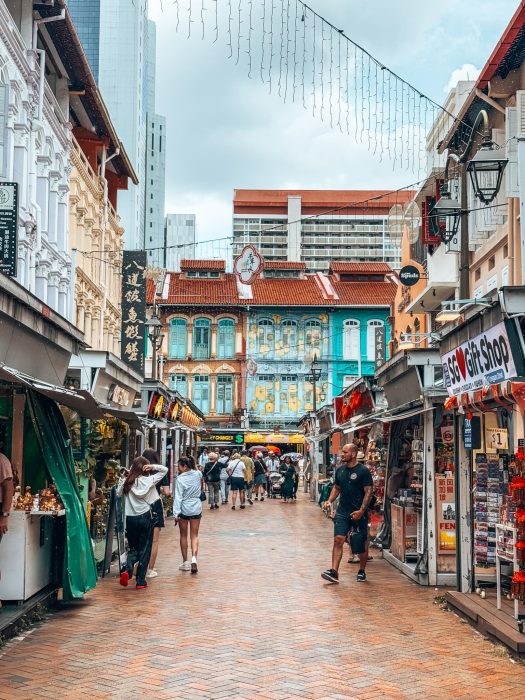 Colourful traditional shophouses in Chinatown, Singapore itinerary