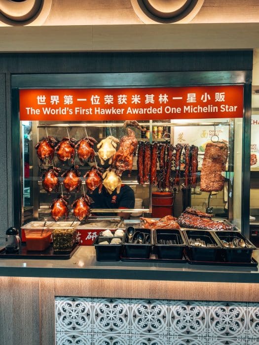 A Michelin-rated food stall at Jurassic Nest, Gardens by the Bay, 3-Day Singapore Itinerary