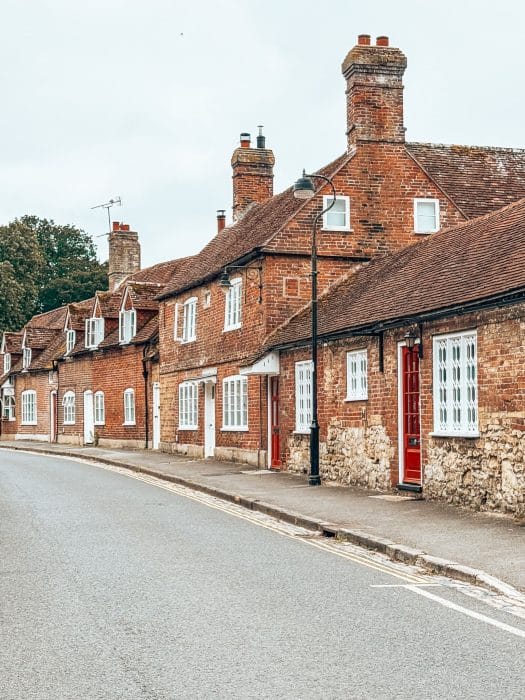 A row of beautiful old houses in Beaulieu, best places to visit in the New Forest, Hampshire, UK