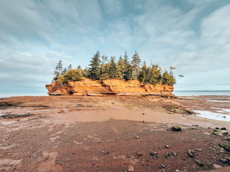 A flowerpot island at Burntcoat Head Park, Best Things to do in Nova Scotia, Canada