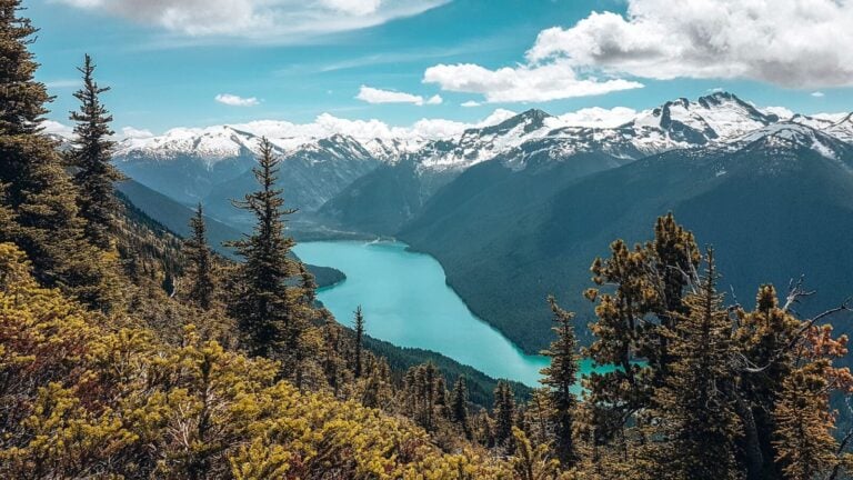 Cheakamus Lake from the High Note Trail on Whistler Mountain